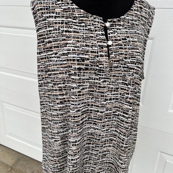 JONES STUDIO woman’s size 1X sleeveless top scoop neck - Picture 2 of 9